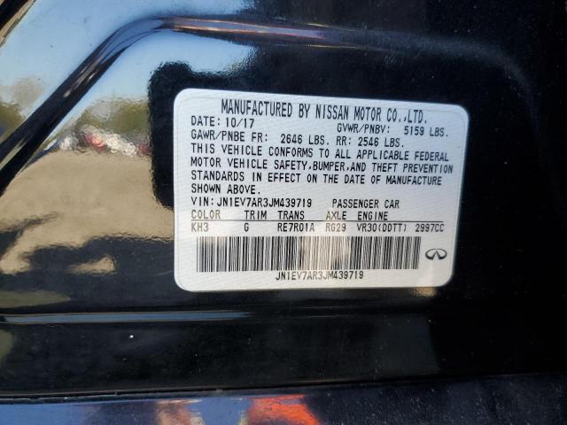 JN1EV7AR3JM439719 - 2018 INFINITI Q50 LUXE BLACK photo 12