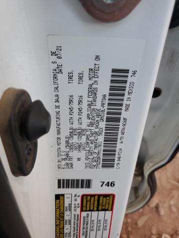 3TMDZ5BN7MM117011 - 2021 TOYOTA TACOMA DOUBLE CAB WHITE photo 12
