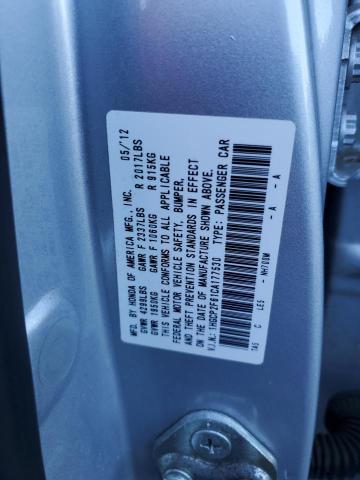1HGCP2F61CA177530 - 2012 HONDA ACCORD SE 银色 照片 12