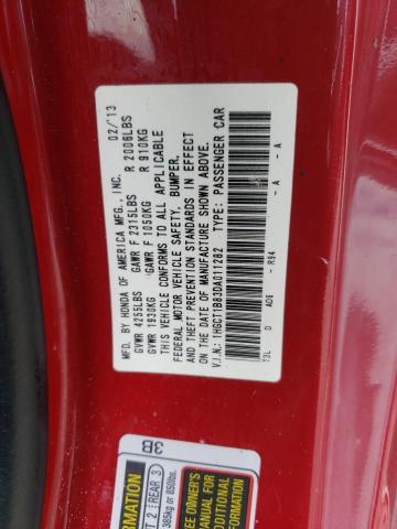 1HGCT1B83DA011282 - 2013 HONDA ACCORD EXL RED photo 12