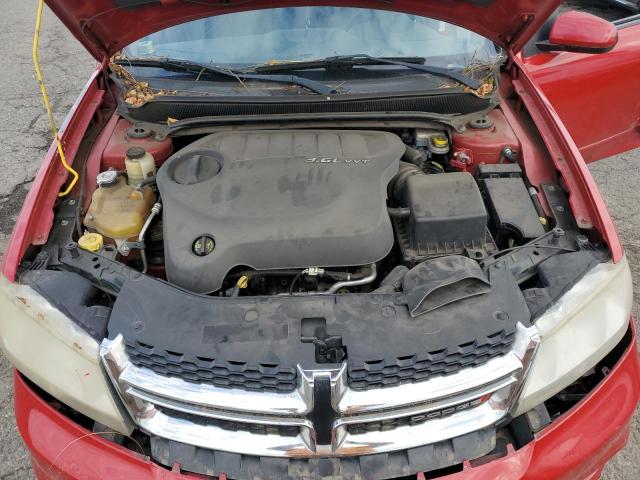 1C3CDZCG6DN708734 - 2013 DODGE AVENGER SXT 红色 照片 11