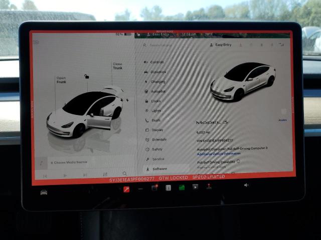 5YJ3E1EA1PF606277 - 2023 TESLA MODEL 3 თეთრი ფოტო 9