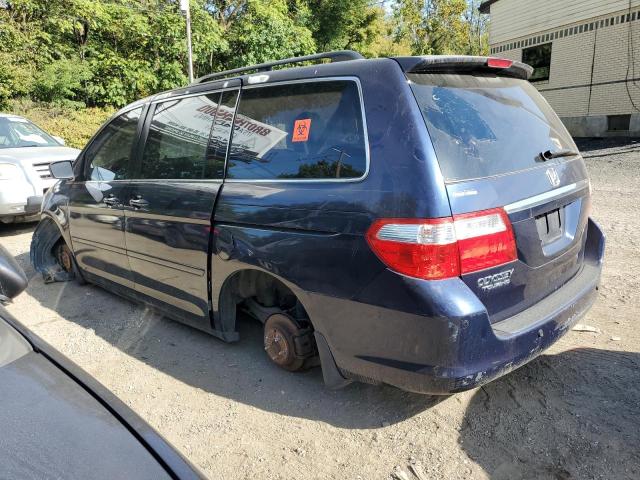 5FNRL38806B058341 - 2006 HONDA ODYSSEY TOURING BLUE photo 2