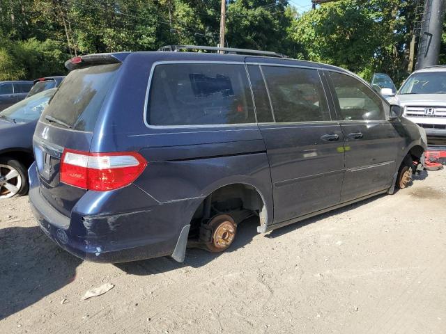 5FNRL38806B058341 - 2006 HONDA ODYSSEY TOURING BLUE photo 3