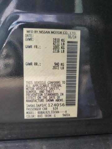 1N4AL3AP1FC124056 - 2015 NISSAN ALTIMA 2.5 BLACK photo 12
