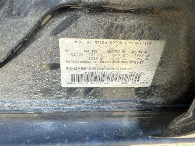 JM1BK32F081124927 - 2008 MAZDA 3 I 黑色 照片 12