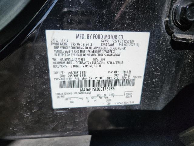 MAJ6P1SL0JC175986 - 2018 FORD ECOSPORT S BLACK photo 13