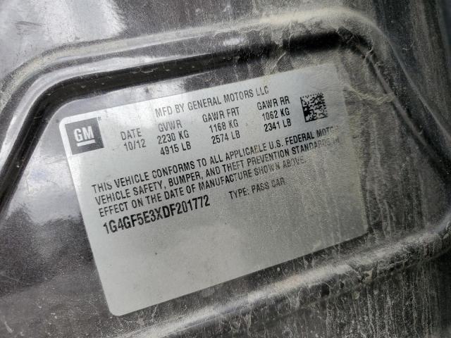 1G4GF5E3XDF201772 - 2013 BUICK LACROSSE PREMIUM BLUE photo 13