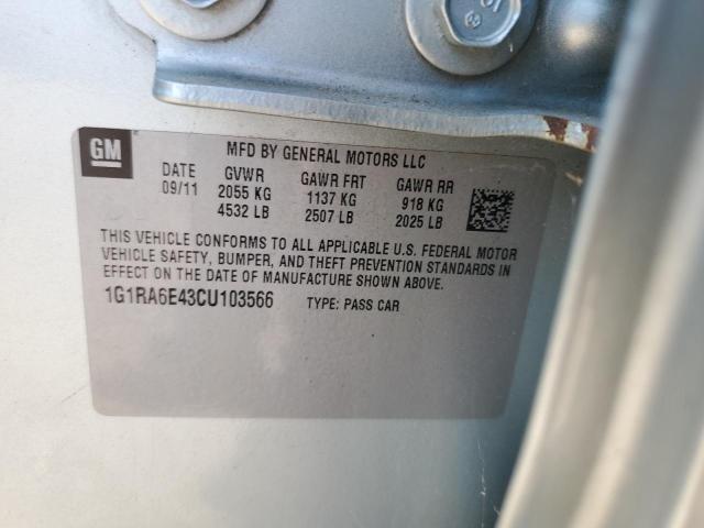 1G1RA6E43CU103566 - 2012 CHEVROLET VOLT ტურკოუსი ფოტო 13