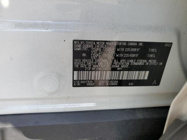 2T3F1RFV9NC306875 - 2022 TOYOTA RAV4 LE WHITE photo 12