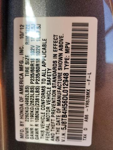 5J8TB4H56DL012948 - 2013 ACURA RDX TECHNOLOGY GRAY photo 13