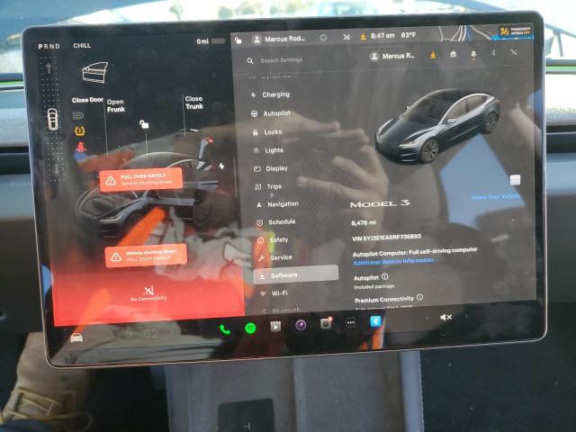 5YJ3E1EA0RF736893 - 2024 TESLA MODEL 3 Сірий фото 9