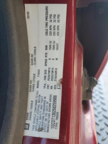 1GCDT136268259906 - 2006 CHEVROLET COLORADO 勃艮第红 照片 13