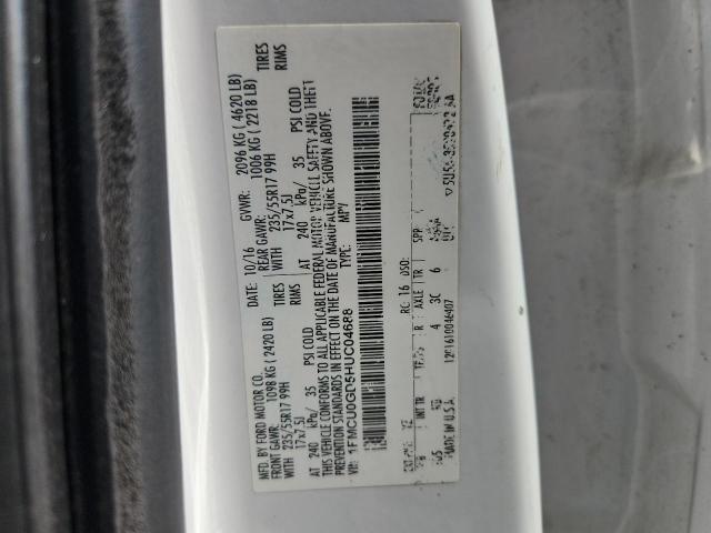 1FMCU0GD5HUC04688 - 2017 FORD ESCAPE SE 白色 照片 12