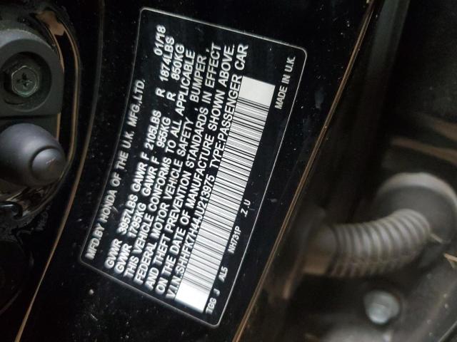 SHHFK7H44JU213975 - 2018 HONDA CIVIC SPORT BLACK photo 12