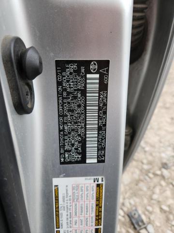 JTDBU4EE5BJ099050 - 2011 TOYOTA COROLLA BASE Szary zdjęcie 12