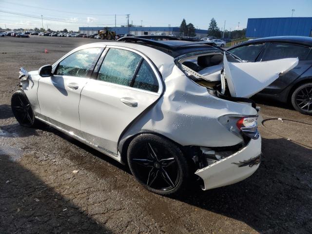 55SWF4KB8FU009116 - 2015 MERCEDES-BENZ C 300 4MATIC WHITE photo 2