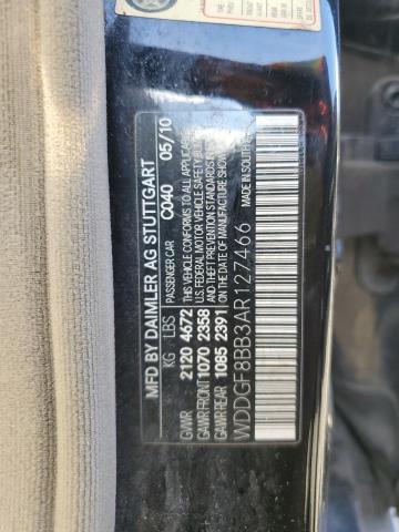 WDDGF8BB3AR127466 - 2010 MERCEDES-BENZ C 300 4MATIC BLACK photo 12