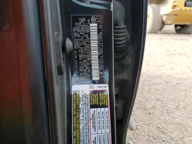 2T1BURHE1EC201470 - 2014 TOYOTA COROLLA L BLACK photo 12