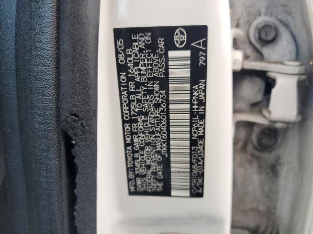 JTKKT604060136734 - 2006 TOYOTA SCION XA WHITE photo 12