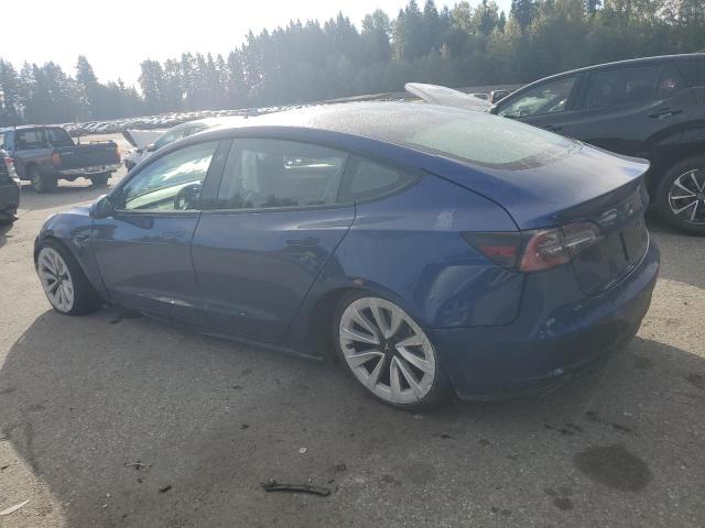 5YJ3E1EA7NF369887 - 2022 TESLA MODEL 3 BLUE photo 2
