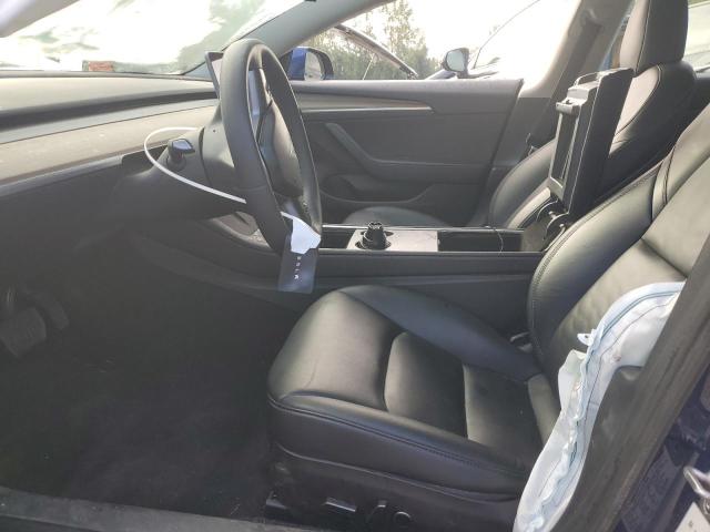 5YJ3E1EA7NF369887 - 2022 TESLA MODEL 3 BLUE photo 7