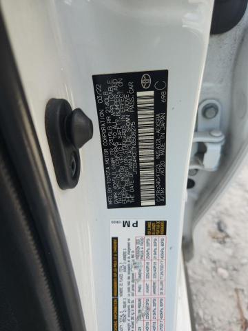 JTDS4MCE0N3508275 - 2022 TOYOTA COROLLA SE 白色 照片 12