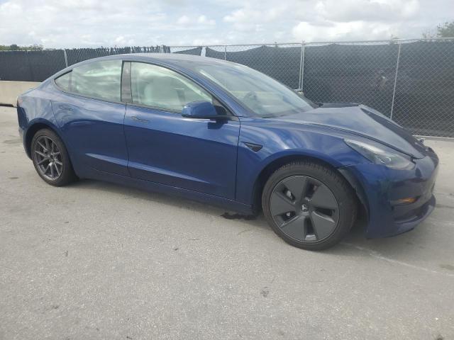 5YJ3E1EA3MF084523 - 2021 TESLA MODEL 3 BLUE photo 4