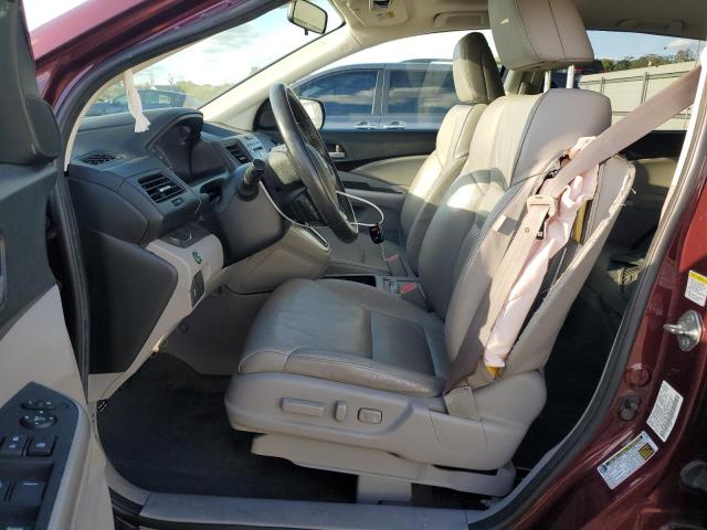 5J6RM4H7XDL036913 - 2013 HONDA CR-V EXL MAROON photo 7