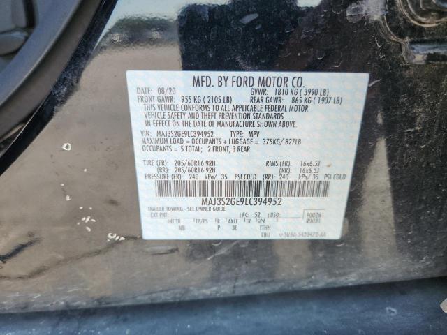 MAJ3S2GE9LC394952 - 2020 FORD ECOSPORT SE Қара фото 12