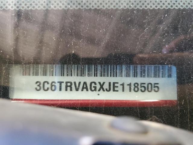 3C6TRVAGXJE118505 - 2018 RAM PROMASTER 1500 STANDARD მუქწითელი ფოტო 13