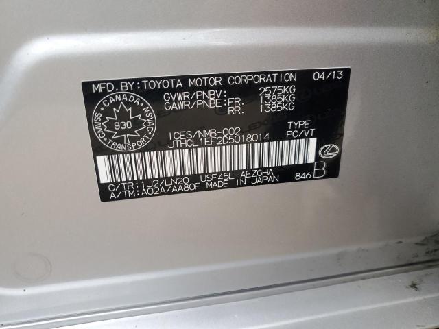 JTHCL1EF2D5018014 - 2013 LEXUS LS 460 SILVER photo 12