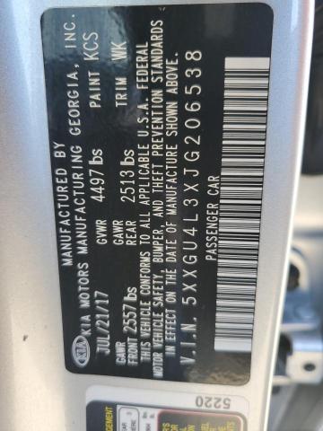 5XXGU4L3XJG206538 - 2018 KIA OPTIMA EX Srebrny zdjęcie 12