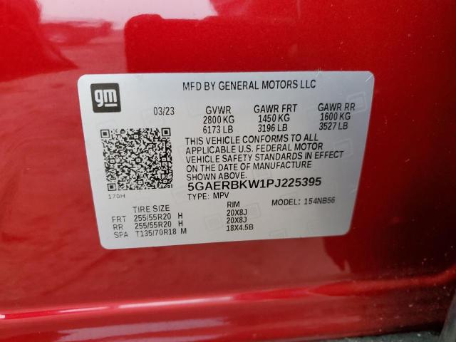 5GAERBKW1PJ225395 - 2023 BUICK ENCLAVE ESSENCE 红色 照片 13