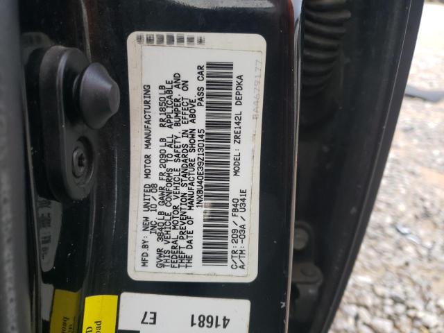 1NXBU40E39Z130145 - 2009 TOYOTA COROLLA BASE 黑色 照片 13