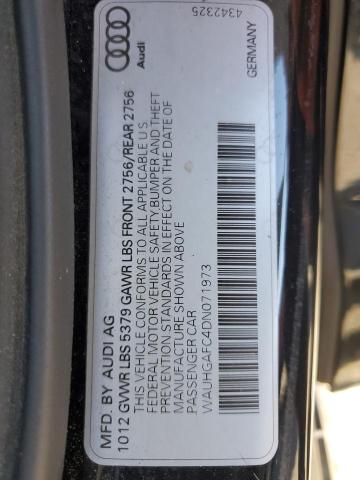 WAUHGAFC4DN071973 - 2013 AUDI A6 PRESTIGE أسود صورة 13