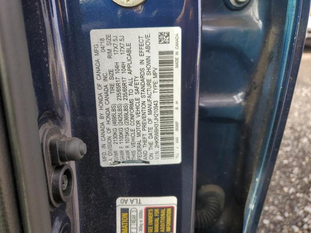 2HKRW6H31JH210943 - 2018 HONDA CR-V LX ლურჯი ფოტო 13