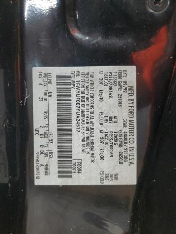 1FMYU70E7YUA24517 - 2000 FORD EXPLORER SPORT 蓝色 照片 12