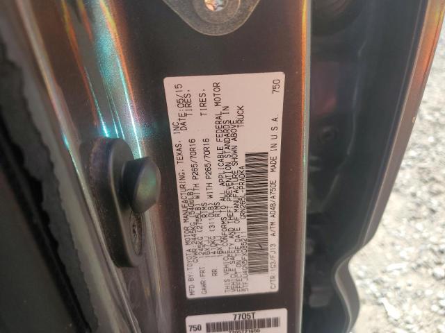 5TFJU4GN5FX085211 - 2015 TOYOTA TACOMA DOUBLE CAB PRERUNNER GRAY photo 13
