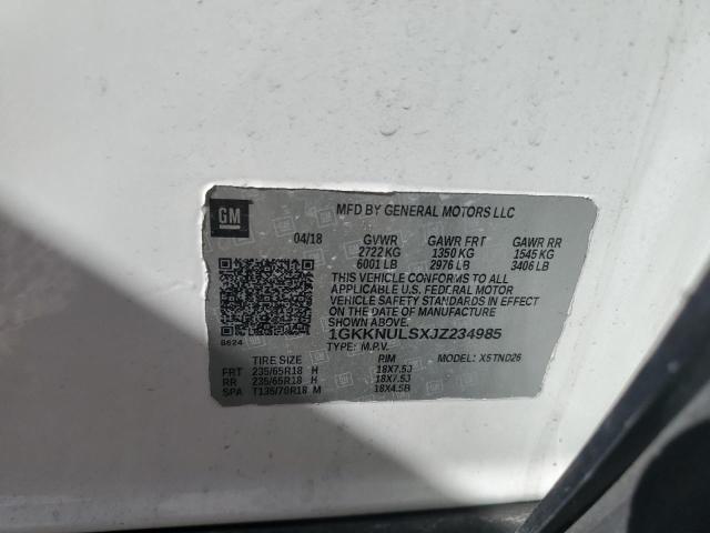 1GKKNULSXJZ234985 - 2018 GMC ACADIA SLT-1 თეთრი ფოტო 13