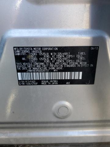 JTMRFREV9DD028733 - 2013 TOYOTA RAV4 XLE SILVER photo 13