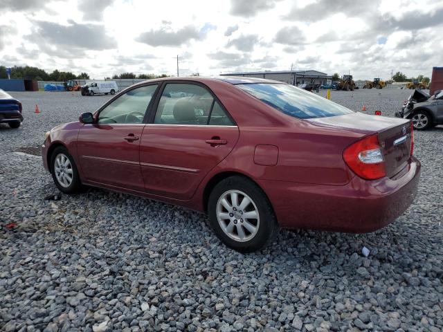 JTDBE30KX20043518 - 2002 TOYOTA CAMRY LE RED photo 2