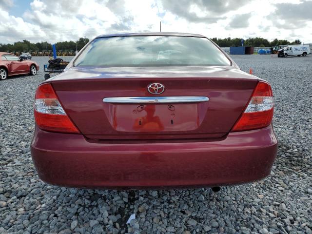 JTDBE30KX20043518 - 2002 TOYOTA CAMRY LE RED photo 6