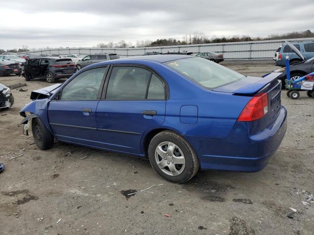 1HGES16315L019283 - 2005 HONDA CIVIC DX VP ლურჯი ფოტო 2