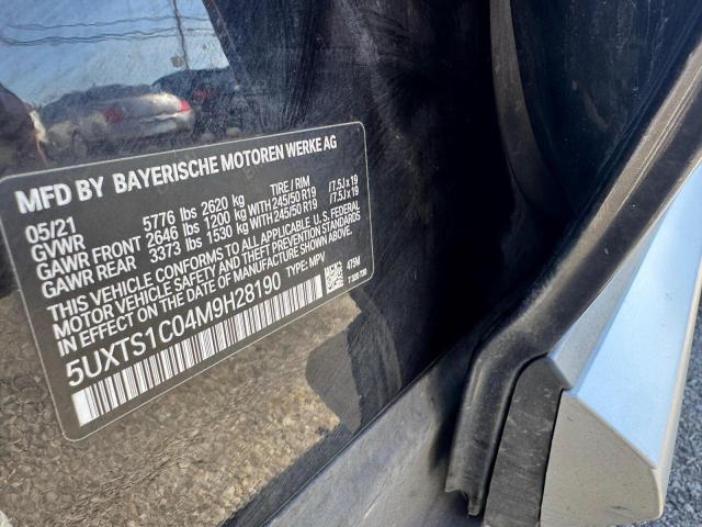 5UXTS1C04M9H28190 - 2021 BMW X3 XDRIVE30E BLACK photo 10