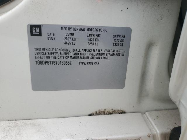 1G6DP577570160532 - 2007 CADILLAC CTS HI FEATURE V6 CREAM photo 12