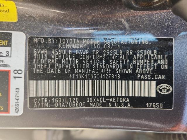 4T1BK1EB6EU127818 - 2014 TOYOTA AVALON BASE GRAY photo 13