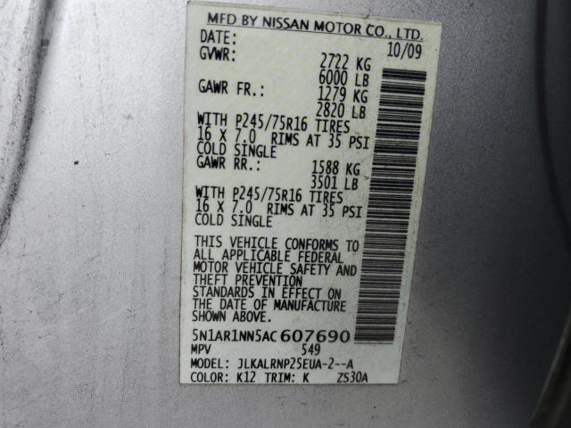 5N1AR1NN5AC607690 - 2010 NISSAN PATHFINDER S Boz foto 13