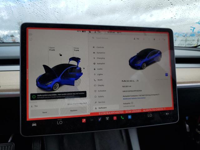 5YJ3E1EAXPF452104 - 2023 TESLA MODEL 3 Mavi foto 9