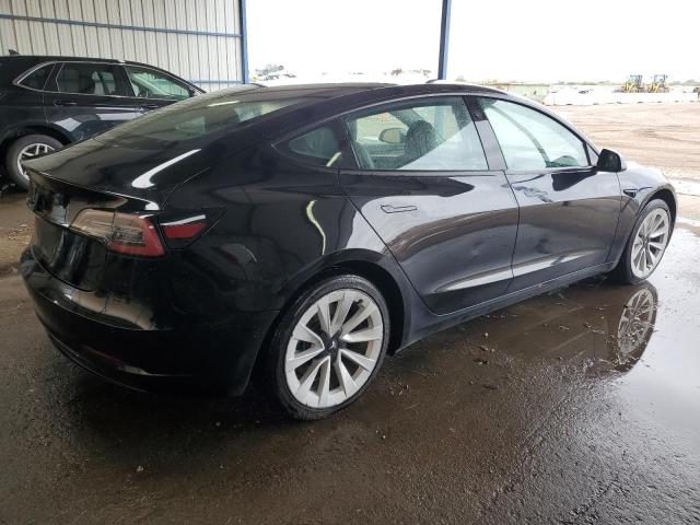 5YJ3E1EAXNF371682 - 2022 TESLA MODEL 3 BLACK photo 3